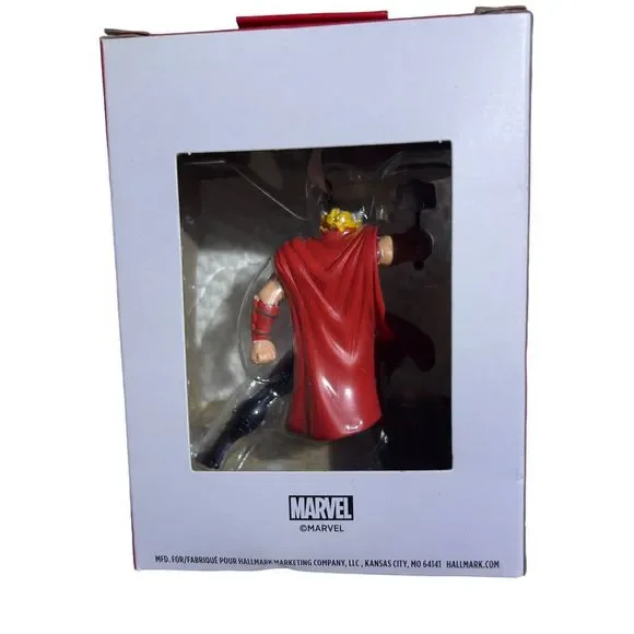 Hallmark 2021 Marvel THOR & Mjolnir 3” Christmas Tree Ornament Collective - Picture 5 of 7
